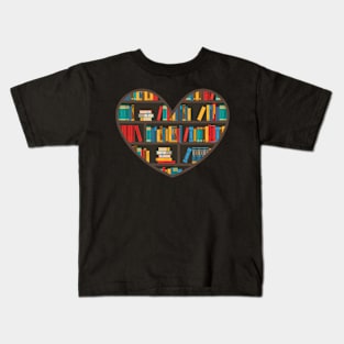 Funny BookShelf Library Kids T-Shirt